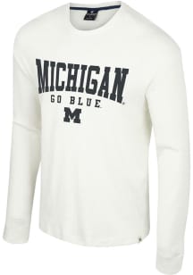 Colosseum Michigan Wolverines White Affrimative Long Sleeve Fashion T Shirt