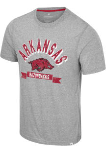 Colosseum Arkansas Razorbacks Grey Connor Short Sleeve Fashion T Shirt