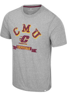 Colosseum Central Michigan Chippewas Grey Connor Short Sleeve Fashion T Shirt