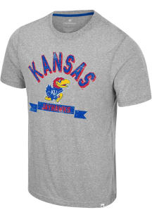 Colosseum Kansas Jayhawks Grey Connor Short Sleeve Fashion T Shirt