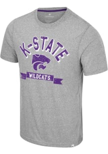 Colosseum K-State Wildcats Grey Connor Short Sleeve Fashion T Shirt