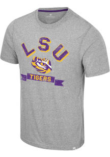 Colosseum LSU Tigers Grey Connor Short Sleeve Fashion T Shirt