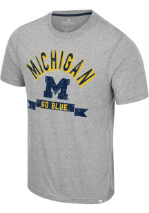 Colosseum Michigan Wolverines Grey Connor Short Sleeve Fashion T Shirt
