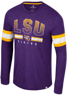 Colosseum LSU Tigers Purple You Must Live Long Sleeve T Shirt