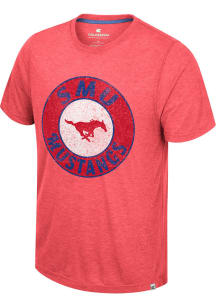 Colosseum SMU Mustangs Red Come With Me Short Sleeve Fashion T Shirt