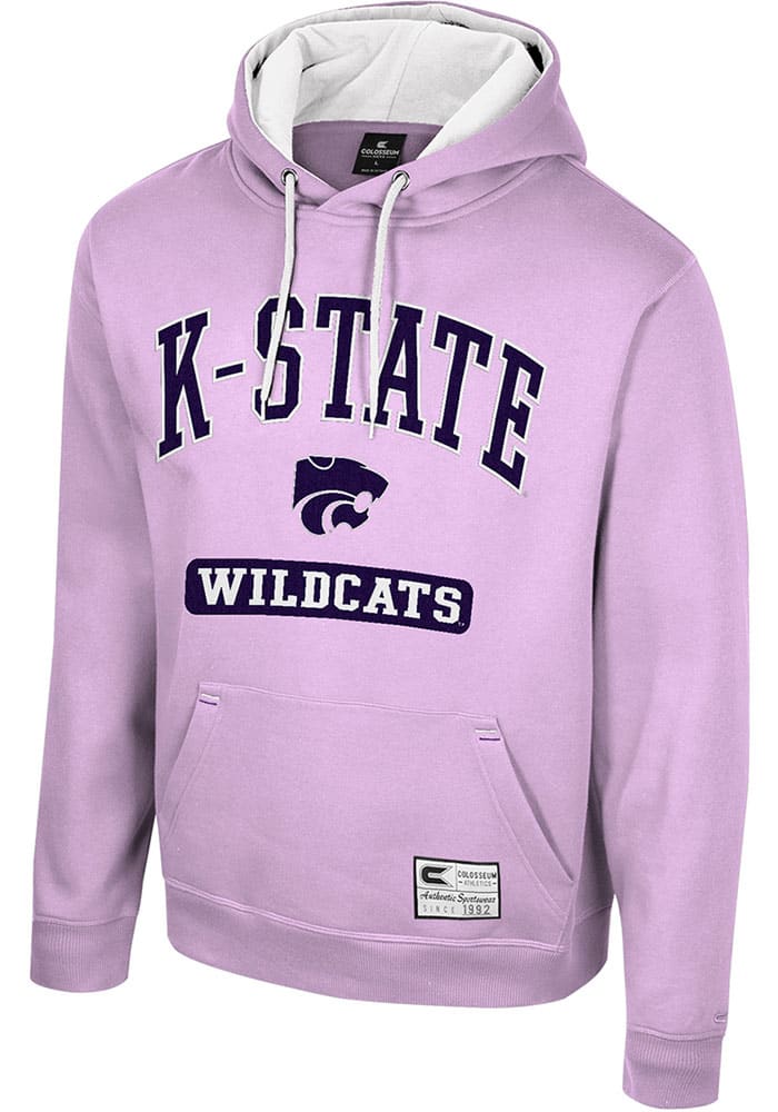 Colosseum K-State Wildcats Mens Lavender Ill Be Back Long Sleeve Hoodie
