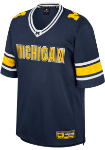 Colosseum Michigan Wolverines Navy Blue No Fate Football Jersey