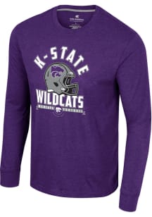 Colosseum K-State Wildcats Purple No Problemo Football Long Sleeve T Shirt
