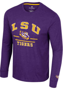 Colosseum LSU Tigers Purple No Problemo Long Sleeve T Shirt
