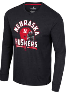 Colosseum Nebraska Cornhuskers Black No Problemo Football Long Sleeve T Shirt