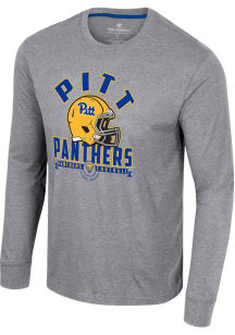 Colosseum Pitt Panthers Grey No Problemo Football Long Sleeve T Shirt