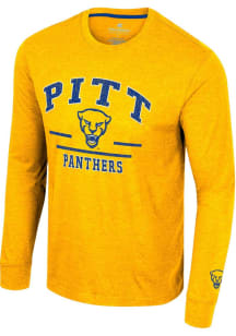 Colosseum Pitt Panthers Gold No Problemo Long Sleeve T Shirt