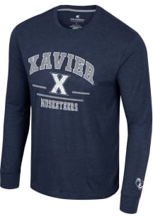 Colosseum Xavier Musketeers Navy Blue No Problemo Long Sleeve T Shirt
