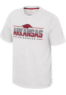 Colosseum Arkansas Razorbacks White Resistance Short Sleeve T Shirt