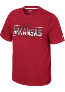 Colosseum Arkansas Razorbacks Crimson Resistance Short Sleeve T Shirt