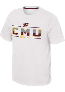 Colosseum Central Michigan Chippewas White Resistance Short Sleeve T Shirt
