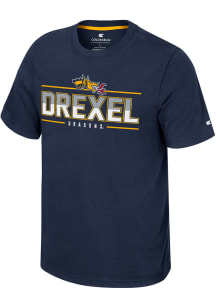 Colosseum Drexel Dragons Navy Blue Resistance Short Sleeve T Shirt