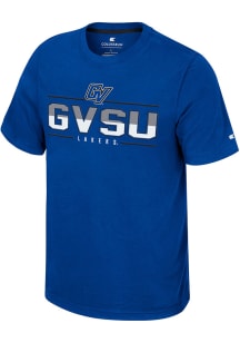 Colosseum Grand Valley State Lakers Blue Resistance Short Sleeve T Shirt