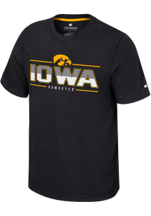 Colosseum Iowa Hawkeyes Black Resistance Short Sleeve T Shirt