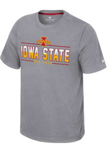 Colosseum Iowa State Cyclones Grey Resistance Short Sleeve T Shirt