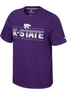 Colosseum K-State Wildcats Purple Resistance Short Sleeve T Shirt