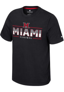 Colosseum Miami RedHawks Black Resistance Short Sleeve T Shirt