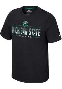 Colosseum Michigan State Spartans Black Resistance Short Sleeve T Shirt