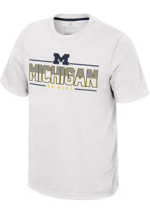 Colosseum Michigan Wolverines White Resistance Short Sleeve T Shirt