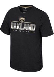 Colosseum Oakland University Golden Grizzlies Black Resistance Short Sleeve T Shirt