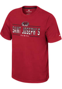 Colosseum Saint Josephs Hawks Maroon Resistance Short Sleeve T Shirt