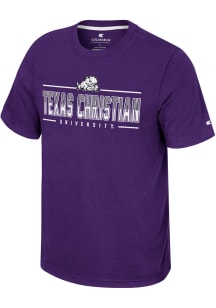 Colosseum TCU Horned Frogs Purple Resistance Short Sleeve T Shirt
