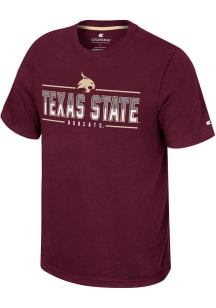 Colosseum Texas State Bobcats Maroon Resistance Short Sleeve T Shirt