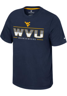 Colosseum West Virginia Mountaineers Navy Blue Resistance Short Sleeve T Shirt