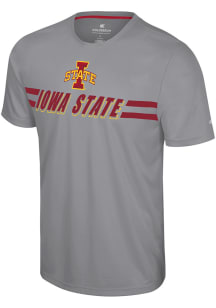 Colosseum Iowa State Cyclones Grey Hydraulic Press Short Sleeve T Shirt