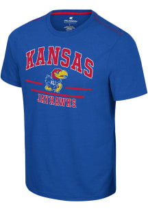Colosseum Kansas Jayhawks Blue No Problemo Short Sleeve T Shirt