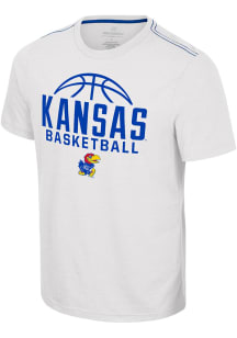 Colosseum Kansas Jayhawks White No Problemo Basketball Short Sleeve T Shirt
