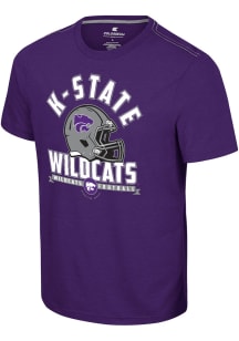 Colosseum K-State Wildcats Purple No Problemo Football Short Sleeve T Shirt
