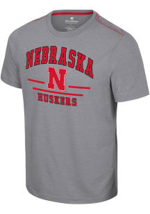 Colosseum Nebraska Cornhuskers Grey No Problemo Short Sleeve T Shirt