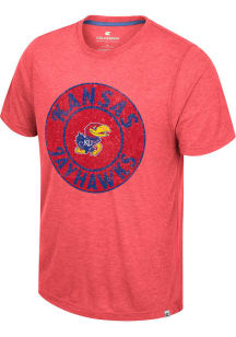 Colosseum Kansas Jayhawks Red Come With Me Short Sleeve Fashion T Shirt