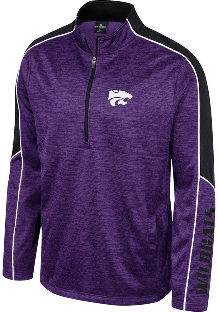 Colosseum K-State Wildcats Youth Purple Kyle Long Sleeve Quarter Zip Shirt