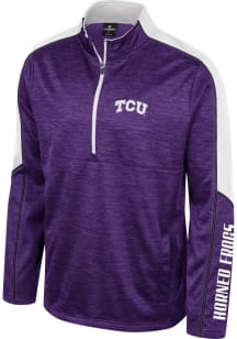 Colosseum TCU Horned Frogs Youth Purple Kyle Long Sleeve Quarter Zip Shirt
