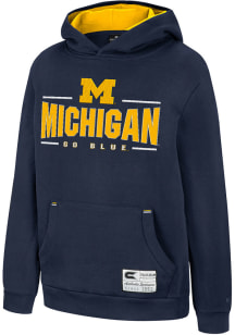 Colosseum Michigan Wolverines Youth Navy Blue Lead Guitarists Long Sleeve Hoodie