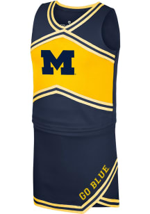 Colosseum Michigan Wolverines Girls Navy Blue Time for Recess Set Cheer