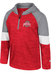 Toddler Ohio State Buckeyes Red Colosseum Creative Control Long Sleeve 1/4 Zip