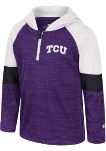 Colosseum TCU Horned Frogs Toddler Purple Creative Control Long Sleeve 1/4 Zip