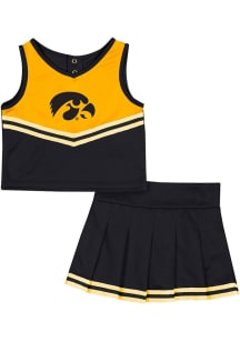 Toddler Girls Iowa Hawkeyes Black Colosseum Time for Recess Cheer Sets