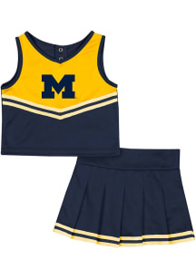 Colosseum Michigan Wolverines Toddler Girls Navy Blue Time for Recess Sets Cheer