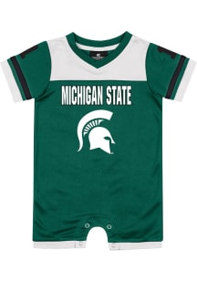 Colosseum Michigan State Spartans Baby Green Battle of the Bands Short Sleeve One Piece