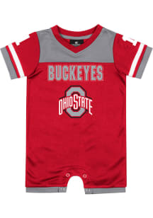 Baby Ohio State Buckeyes Red Colosseum Battle of the Bands Short Sleeve One Piece