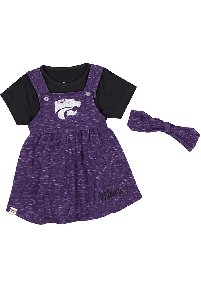 Colosseum K-State Wildcats Baby Girls Purple Legend Short Sleeve Dress